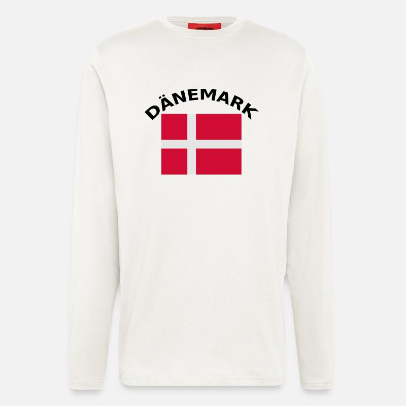 Denmark, Denmark, flag, flag - Longsleeve - made by SPREAD  - OFF WHITE