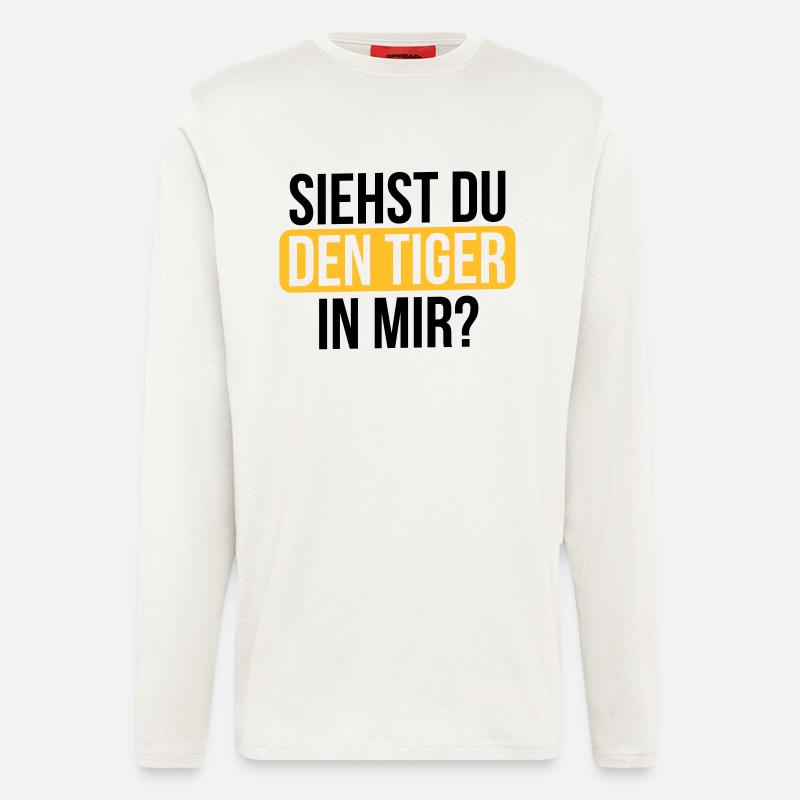 Siehst du den Tiger... - Langarmshirt - made by SPREAD  - OFF WHITE