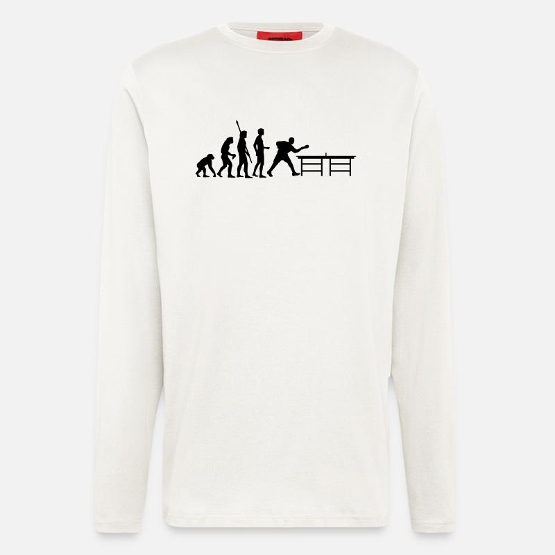 evolution_table_tennis_a - Longsleeve - made by SPREAD  - OFF WHITE