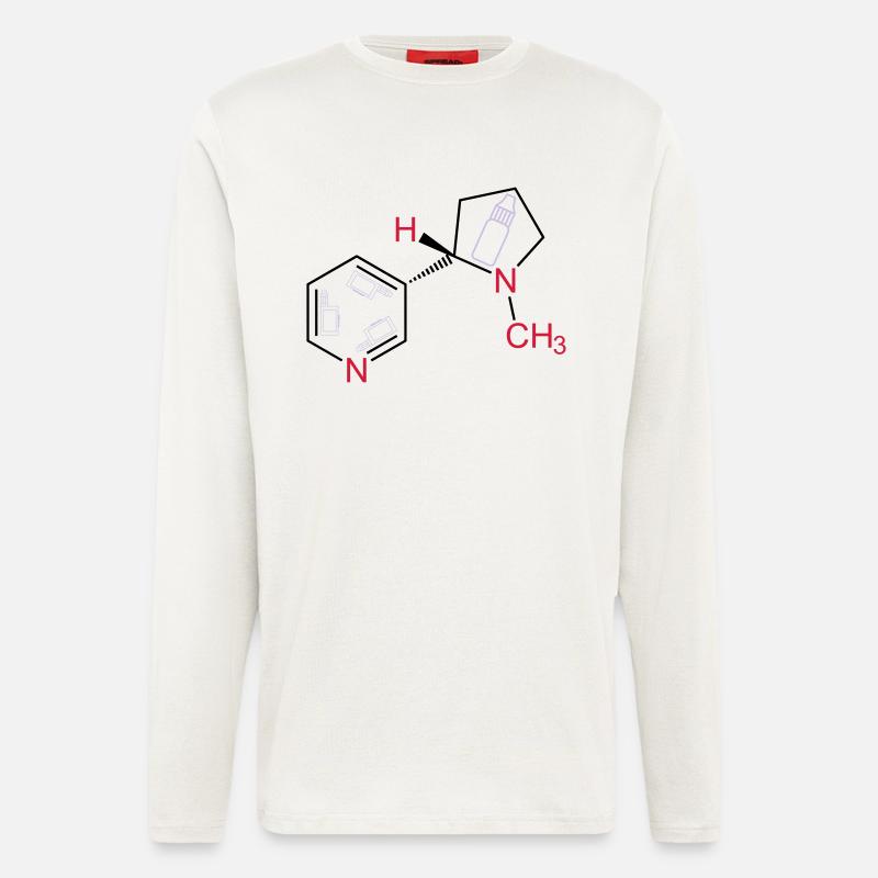 Vaping Nikotin-Nicotine - Langarmshirt - made by SPREAD  - OFF WHITE