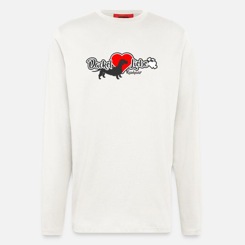 DackelLiebe Rauhaar Dackel - Langarmshirt - made by SPREAD  - OFF WHITE