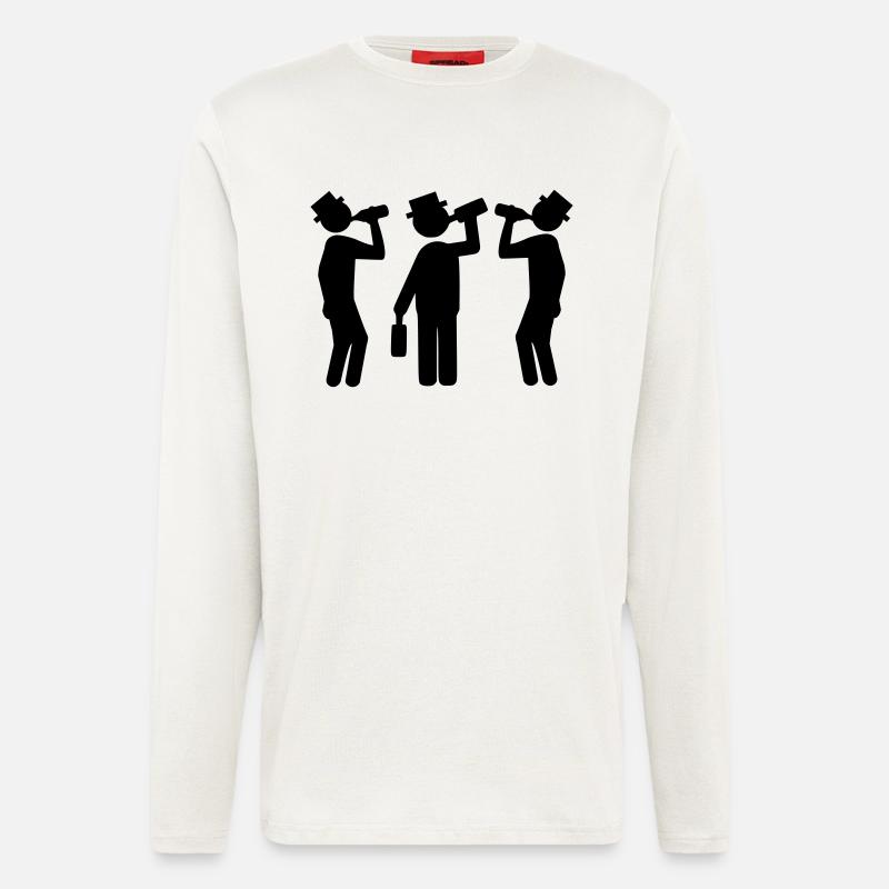 Drinking Team - Langarmshirt - made by SPREAD  - OFF WHITE