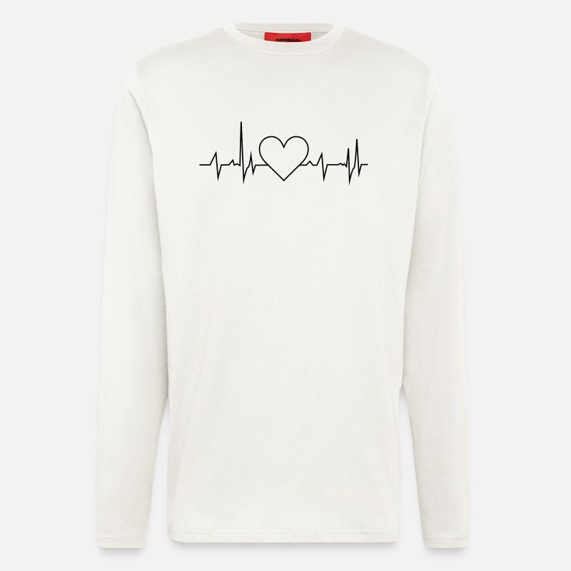 Herz Frequenz - Langarmshirt - made by SPREAD  - OFF WHITE