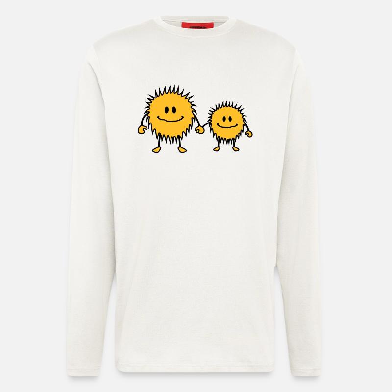monsters - Manches longues bio décontracté fabriqué en UE - OFF WHITE