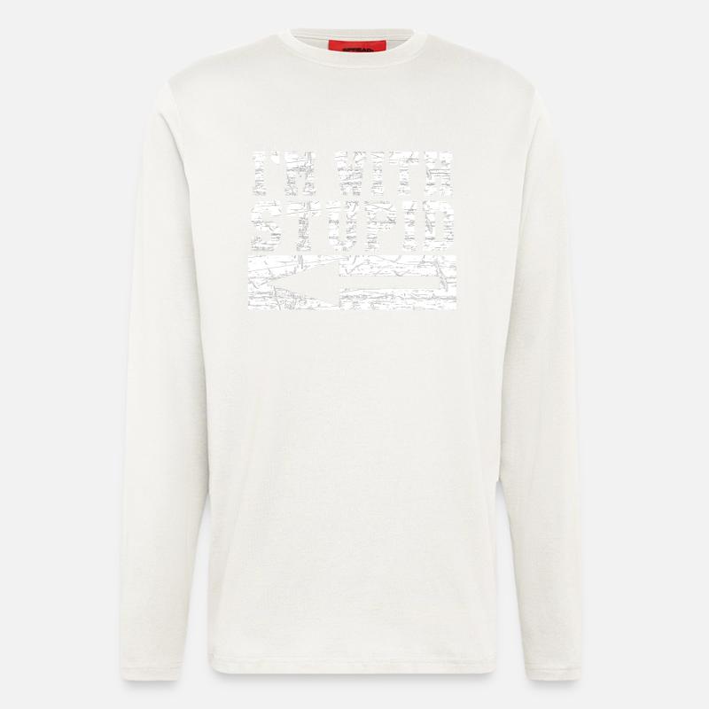 I ́m With Stupid - Longsleeve - made by SPREAD  - OFF WHITE