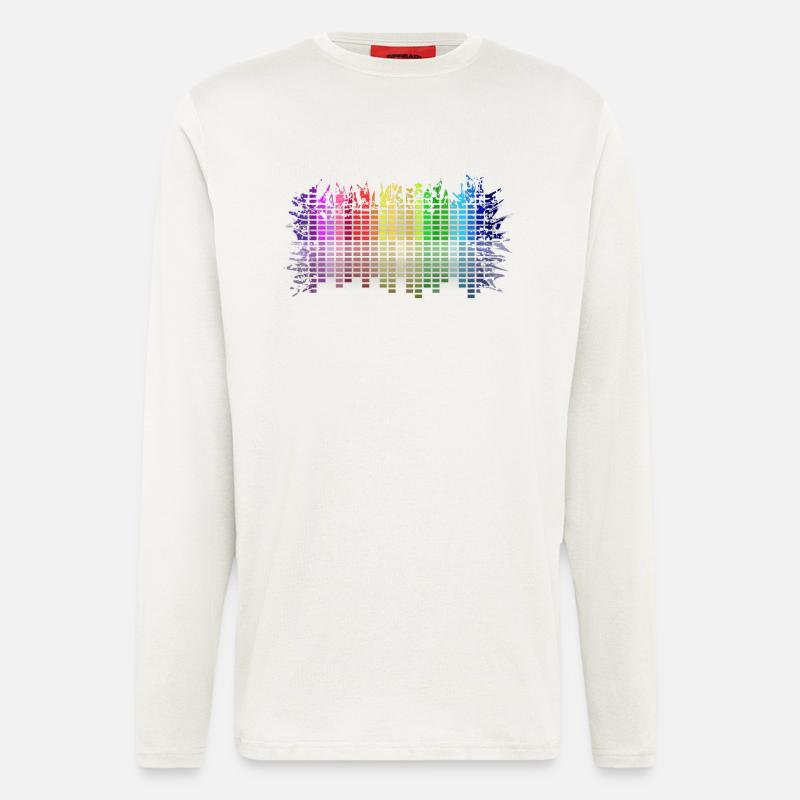 Égaliseur de diffusion - Manches longues bio décontracté fabriqué en UE - OFF WHITE