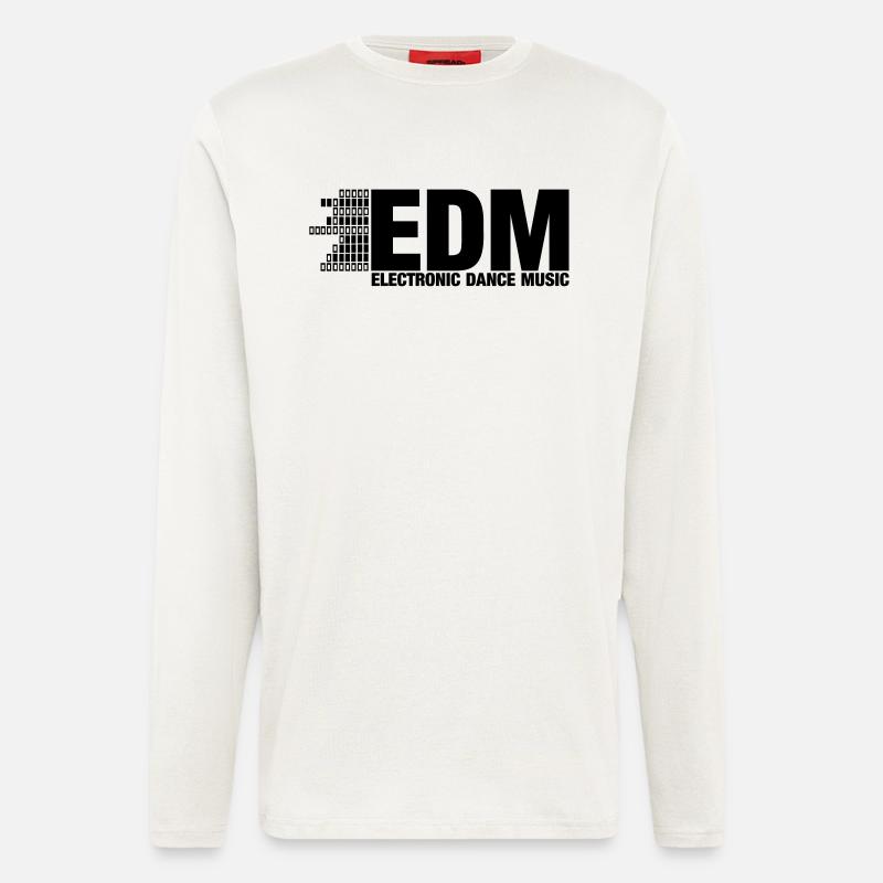 ELECTRO,DUBSTEP,EDM,MUSIC,DANCE,ELECTRONIC,MINIMAL - Langarmshirt - made by SPREAD  - OFF WHITE