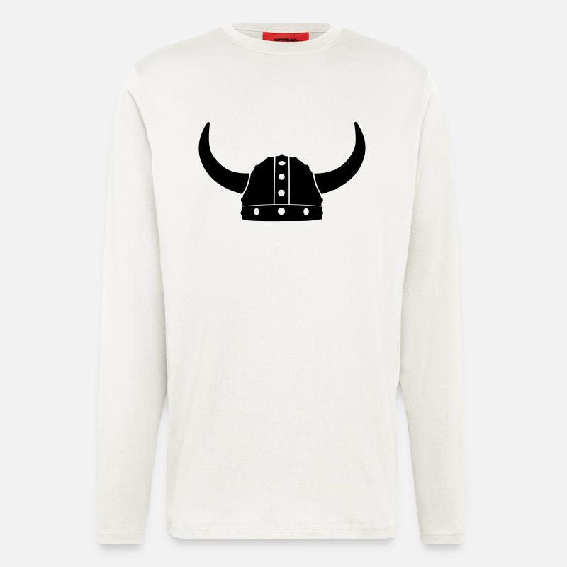Viking Helmet Comik - Longsleeve - made by SPREAD  - OFF WHITE