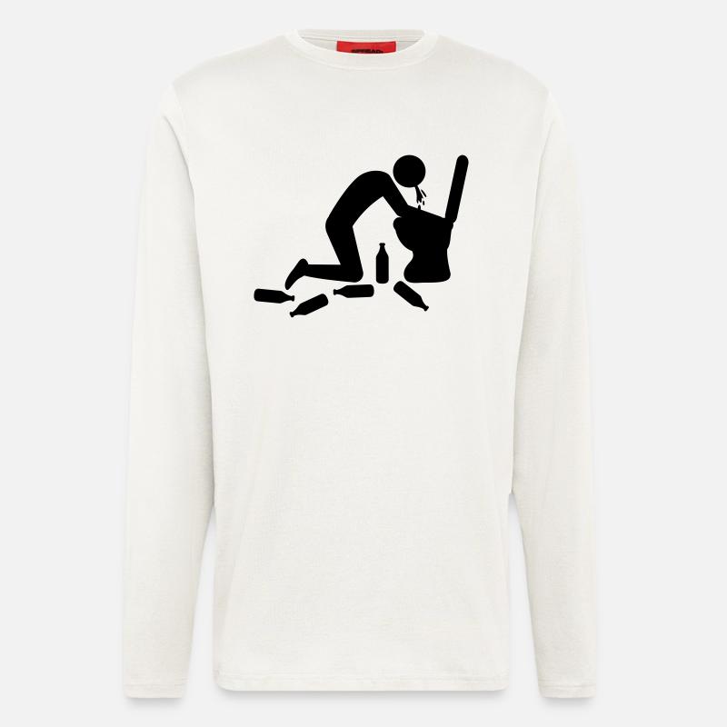Vomit Toilette - Langarmshirt - made by SPREAD  - OFF WHITE