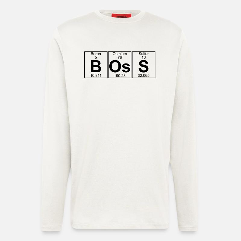 B-Os-S (boss) - Full - Langarmshirt - made by SPREAD  - OFF WHITE