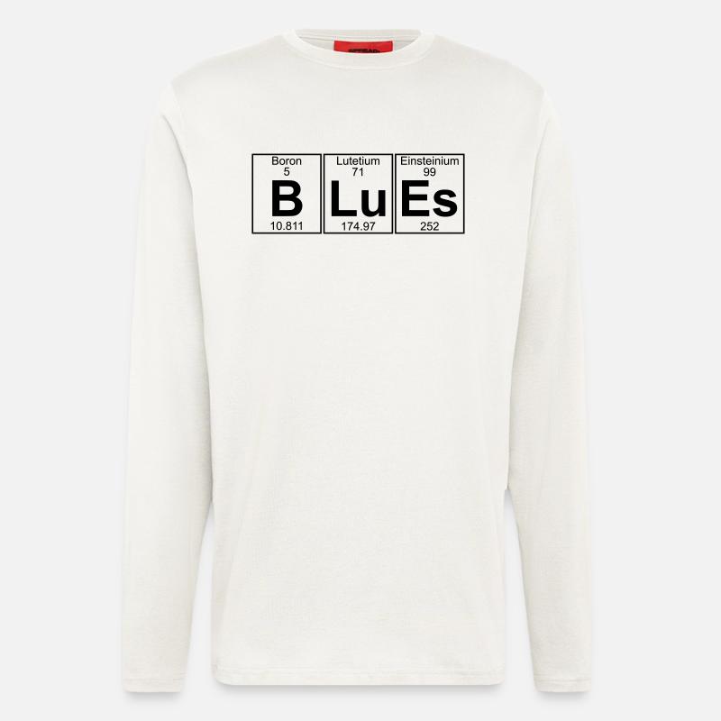 B-Lu-Es (Blues) - Full - Langarmshirt - made by SPREAD  - OFF WHITE
