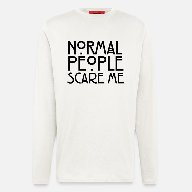 Normal People Scare Me - Longsleeve - made by SPREAD  - OFF WHITE
