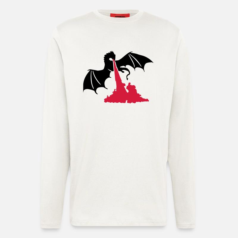 Drache - Langarmshirt - made by SPREAD - OFF WHITE
