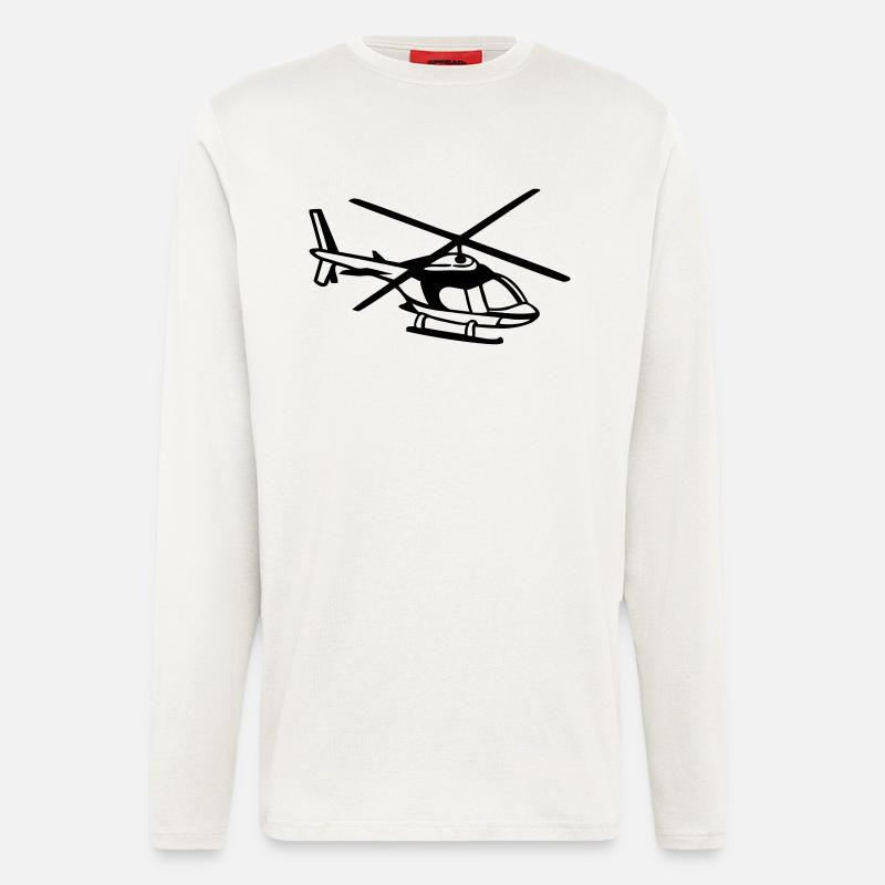 Hubschrauber - Langarmshirt - made by SPREAD  - OFF WHITE