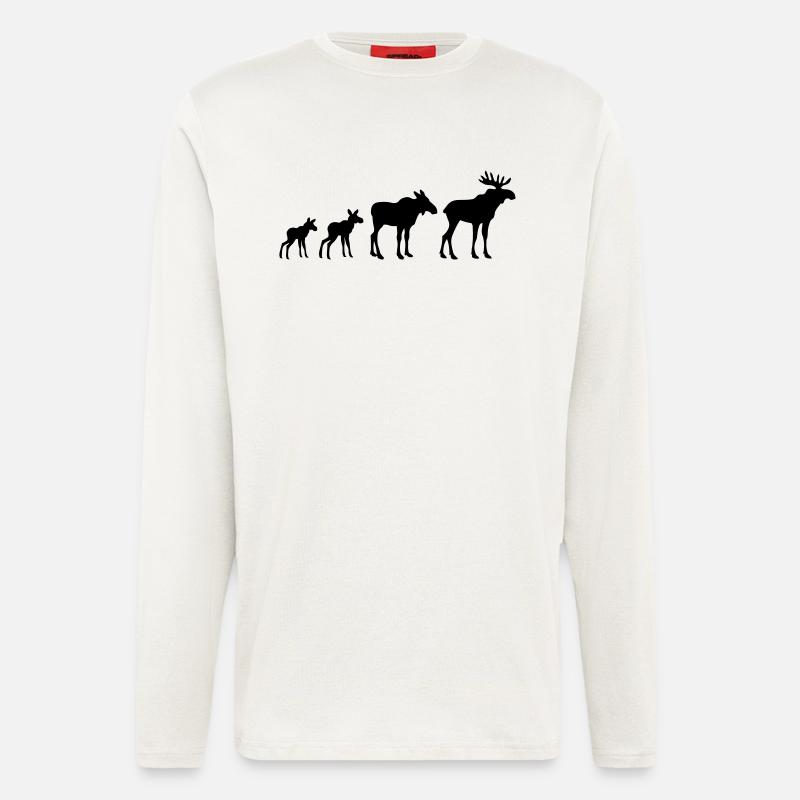 Elk Evolution - Longsleeve - made by SPREAD  - OFF WHITE