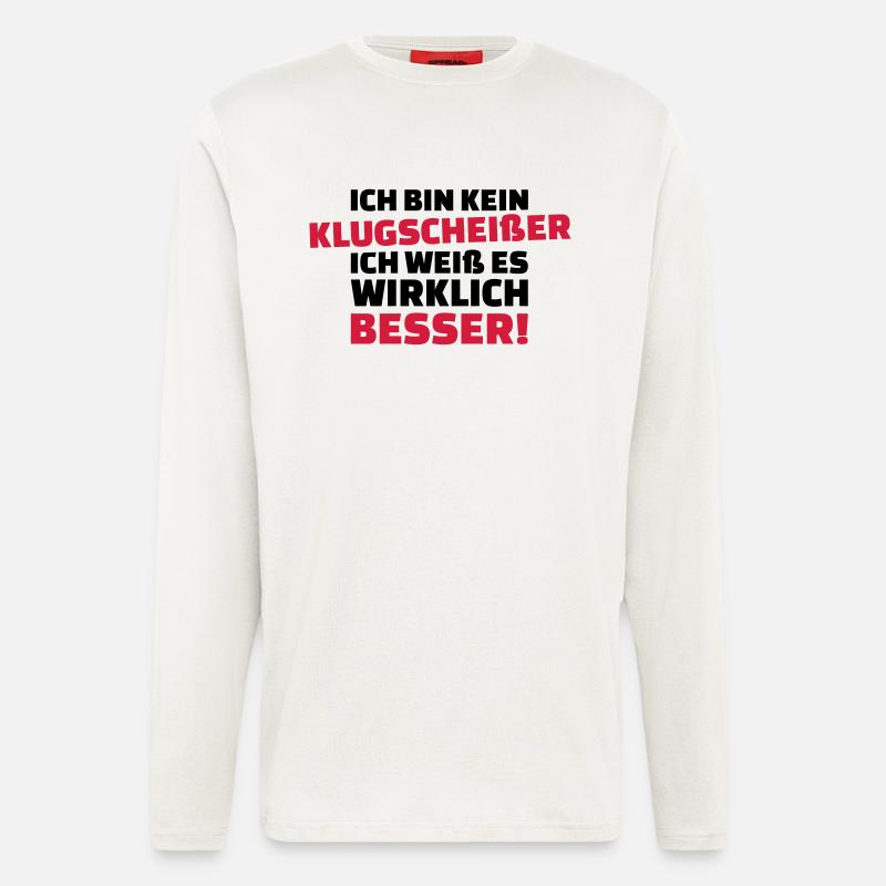 Klugscheißer - Langarmshirt - made by SPREAD  - OFF WHITE