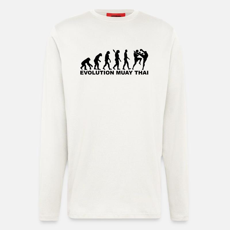 Evolution Muay Thai - Manches longues bio décontracté fabriqué en UE - OFF WHITE