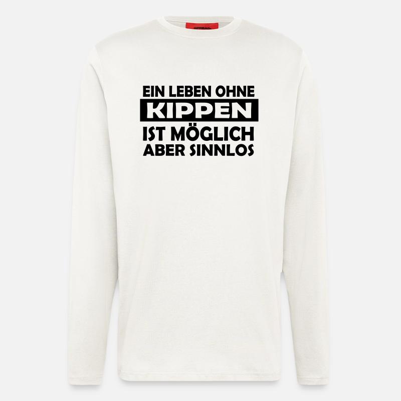 ein leben ohne kippen - Langarmshirt - made by SPREAD - OFF WHITE