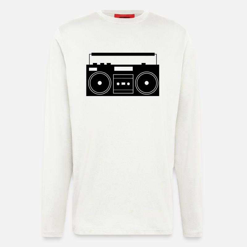 ghettoblaster_01 - Langarmshirt - made by SPREAD  - OFF WHITE