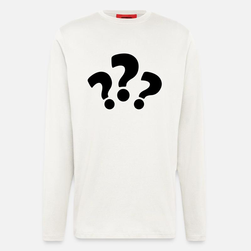 fragezeichen_2 - Langarmshirt - made by SPREAD  - OFF WHITE