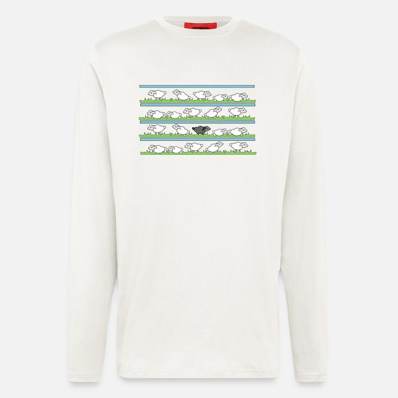 Only sheeps - Langarmshirt - made by SPREAD  - OFF WHITE