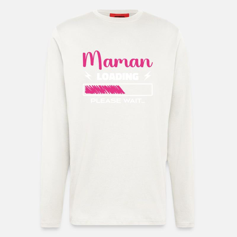 Maman loading Please Wait... - Manches longues bio décontracté fabriqué en UE - OFF WHITE