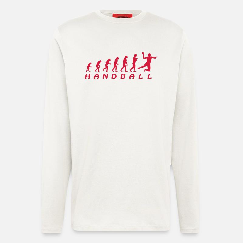 Evolution Handball - Manches longues bio décontracté fabriqué en UE - OFF WHITE