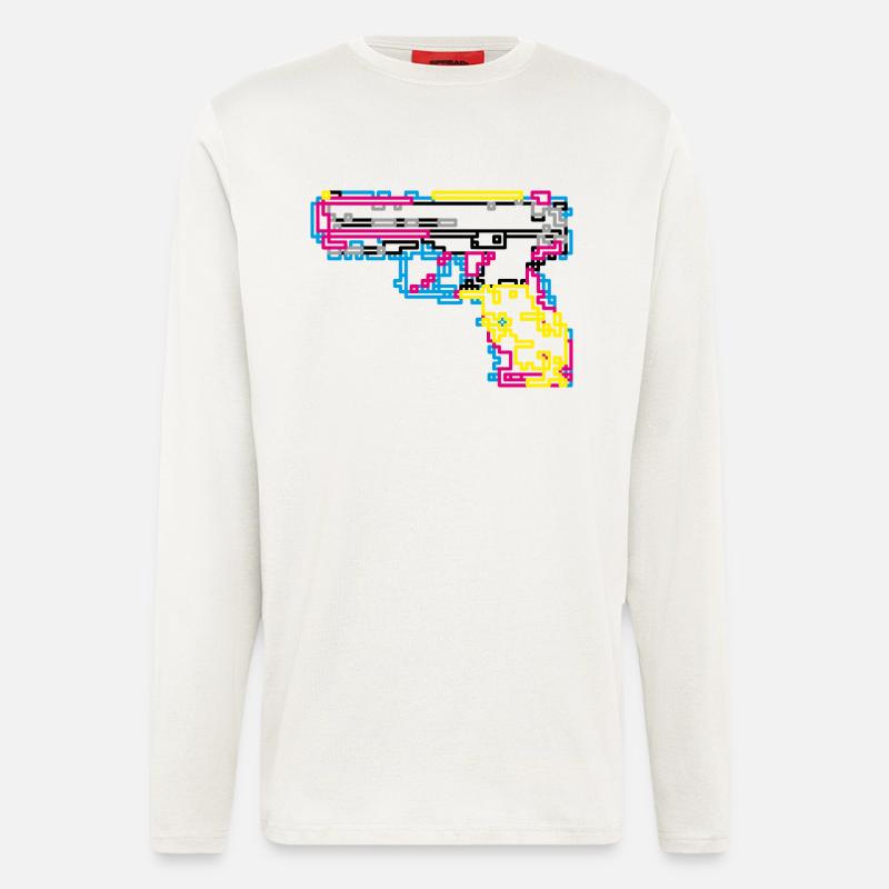 Pixelknarre - Langarmshirt - made by SPREAD  - OFF WHITE