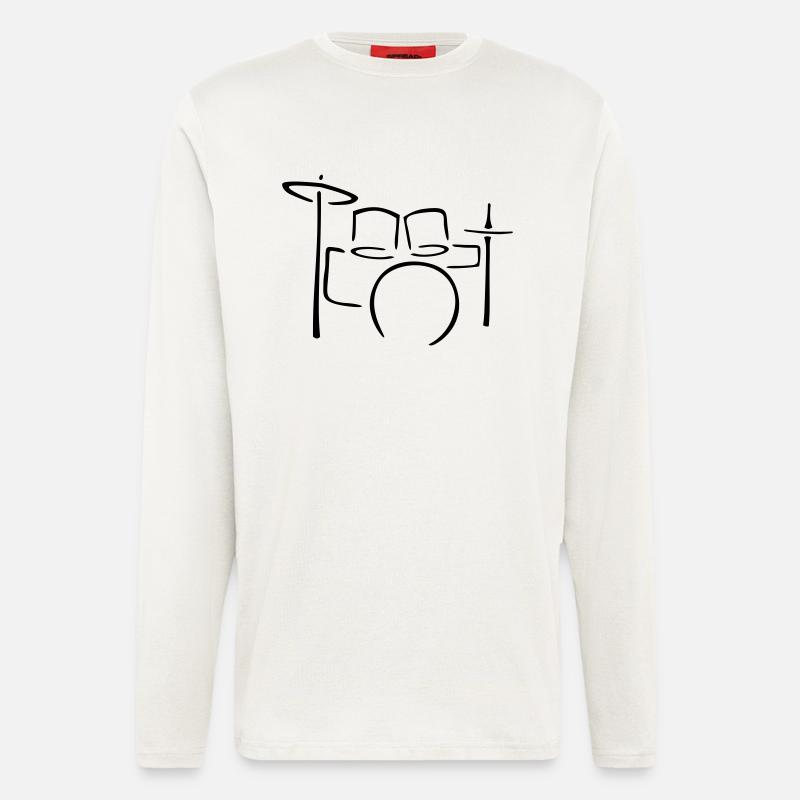 Drum Kit - Longsleeve - made by SPREAD  - OFF WHITE