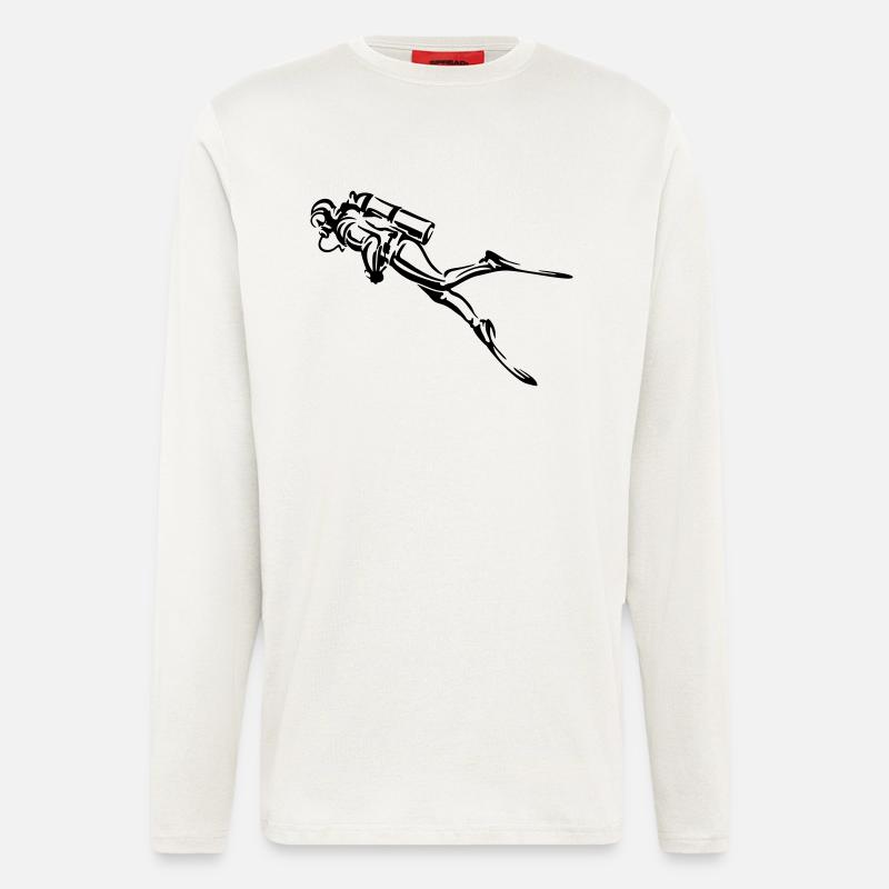 diving - Langarmshirt - made by SPREAD  - OFF WHITE