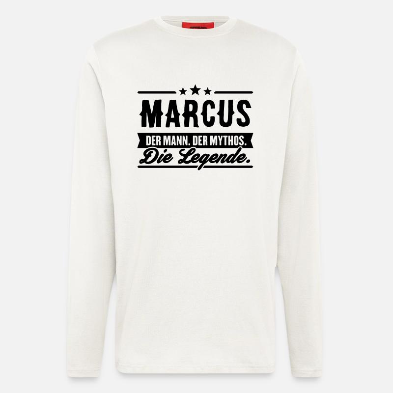 Man Myth Legend Marcus - Longsleeve - made by SPREAD  - OFF WHITE