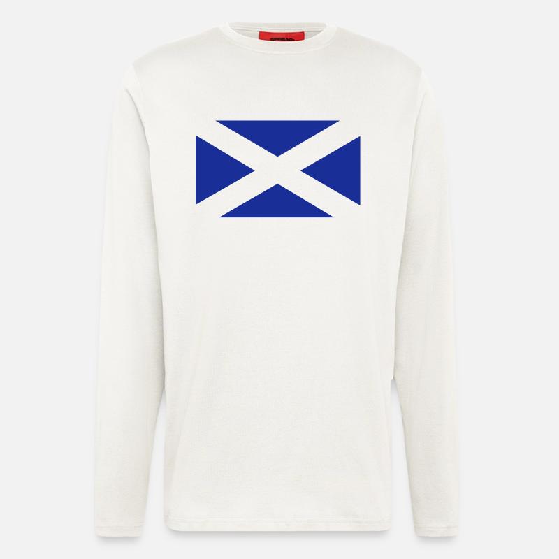 Flagge eine Farbe schottischen - Langarmshirt - made by SPREAD - OFF WHITE