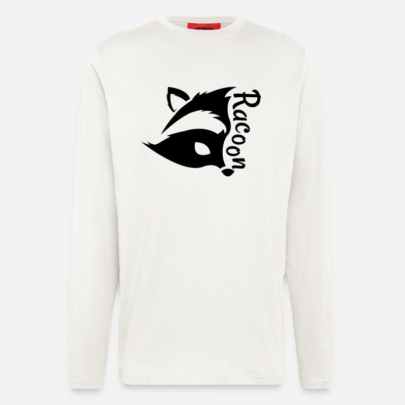 Raccon, Waschbär - Langarmshirt - made by SPREAD  - OFF WHITE