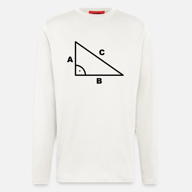 Math symbol - triangle - right angle - Longsleeve - made by SPREAD  - OFF WHITE
