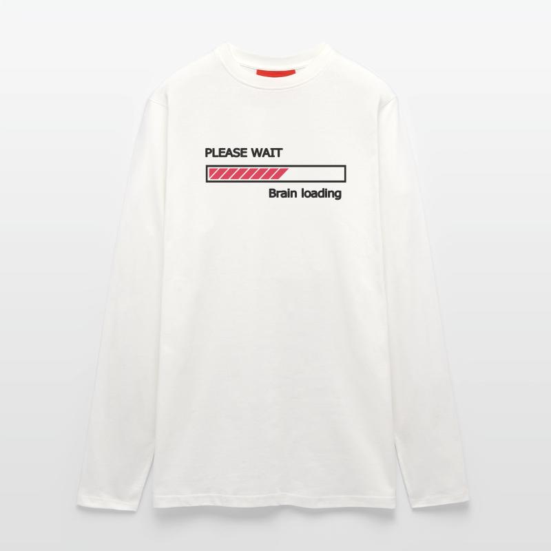 Please wait Brain loading Ladebalken Loading Bar Langarmshirt - made by SPREAD 