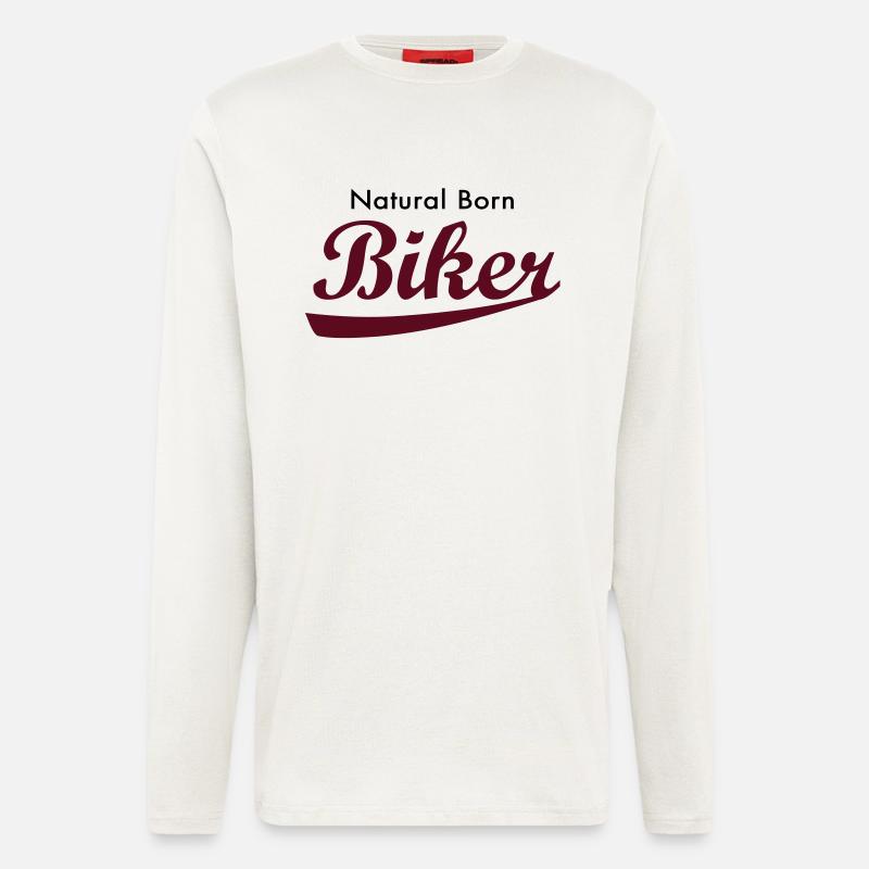 Natural Born Biker - Manches longues bio décontracté fabriqué en UE - OFF WHITE