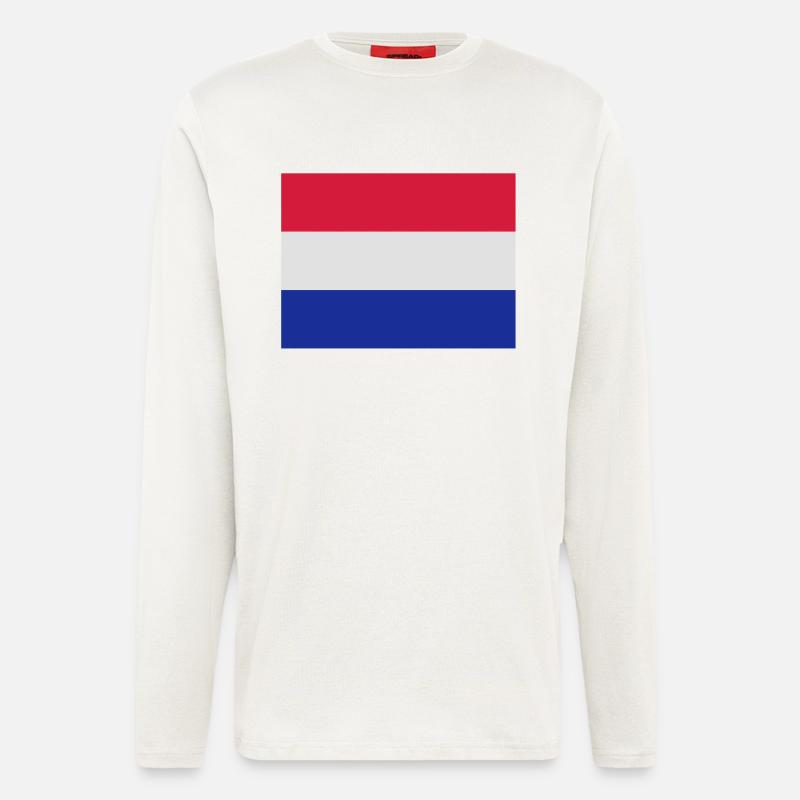 drapeau_pays_bas - Langarmshirt - made by SPREAD  - OFF WHITE