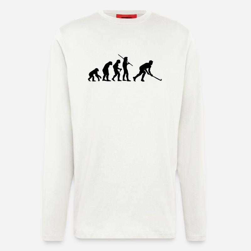 Evolution Hockey 2 - Manches longues bio décontracté fabriqué en UE - OFF WHITE
