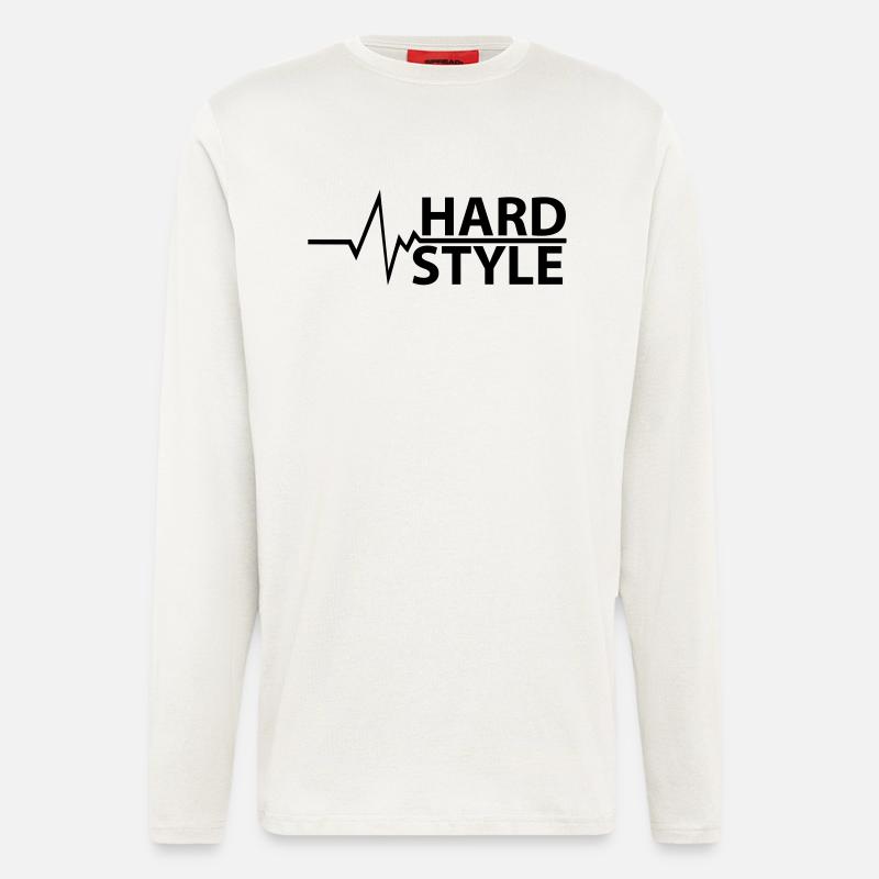 BIG Hard Style - HARDSTYLE - Manches longues bio décontracté fabriqué en UE - OFF WHITE