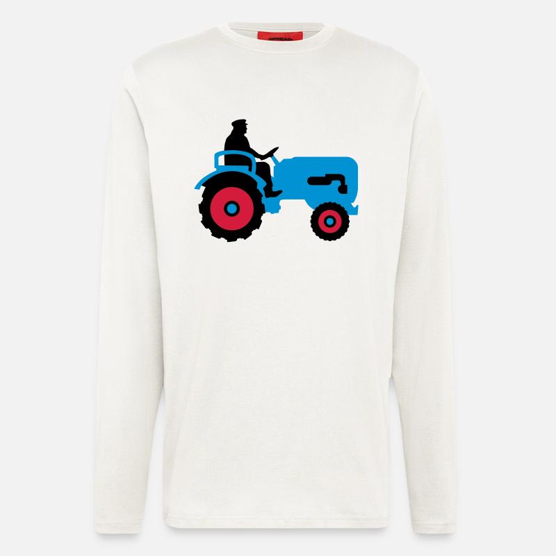bauer_mit_traktor_032013_b_3c - Longsleeve - made by SPREAD  - OFF WHITE