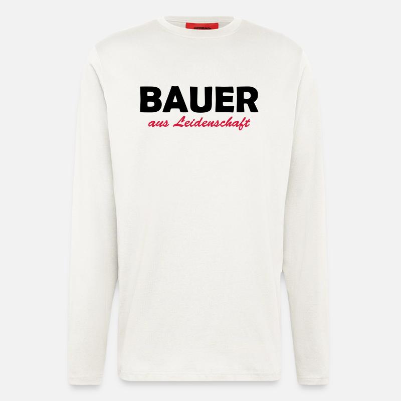 bauer aus leidenschaft - Manches longues bio décontracté fabriqué en UE - OFF WHITE