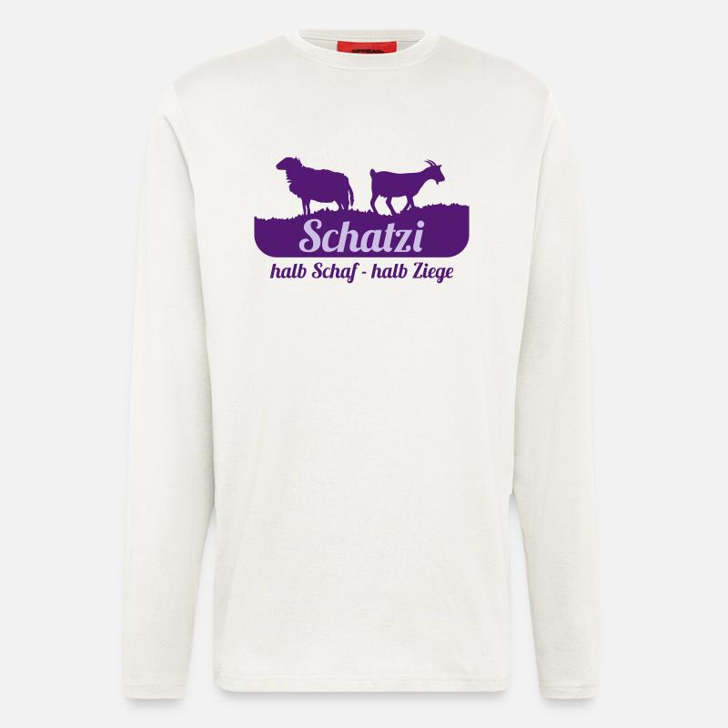 Schatzi (halb Schaf - halb Ziege) - Langarmshirt - made by SPREAD  - OFF WHITE