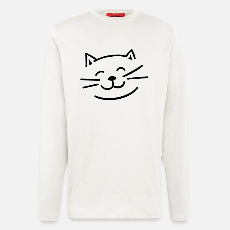 Chat - Manches longues bio décontracté fabriqué en UE - OFF WHITE