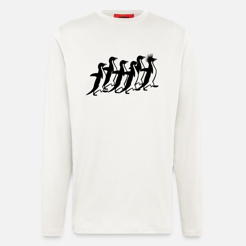 Pinguine Rudel - Langarmshirt - made by SPREAD  - OFF WHITE