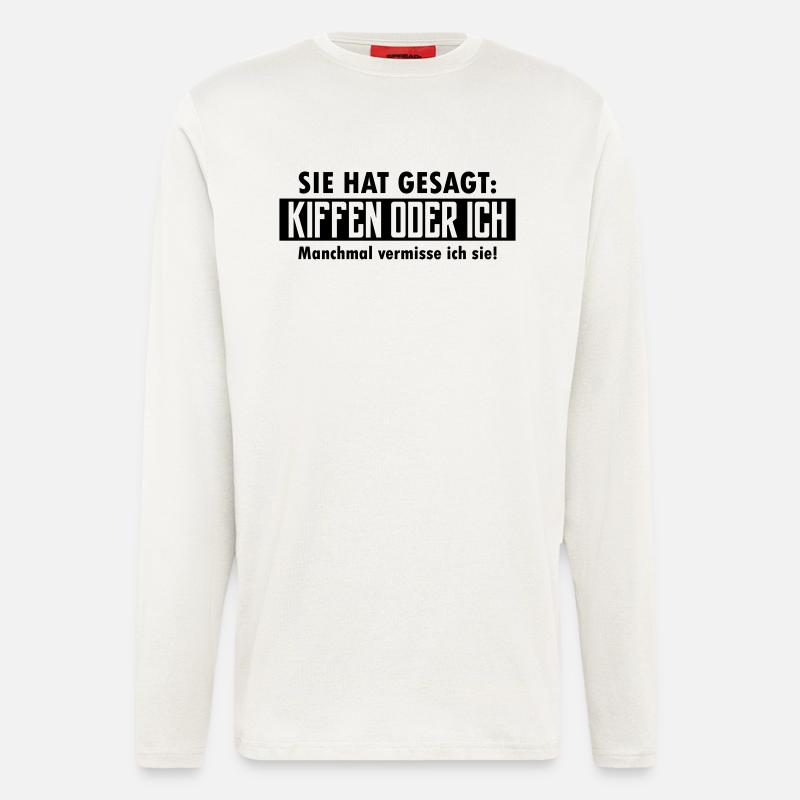 kiffen oder ich - Langarmshirt - made by SPREAD  - OFF WHITE