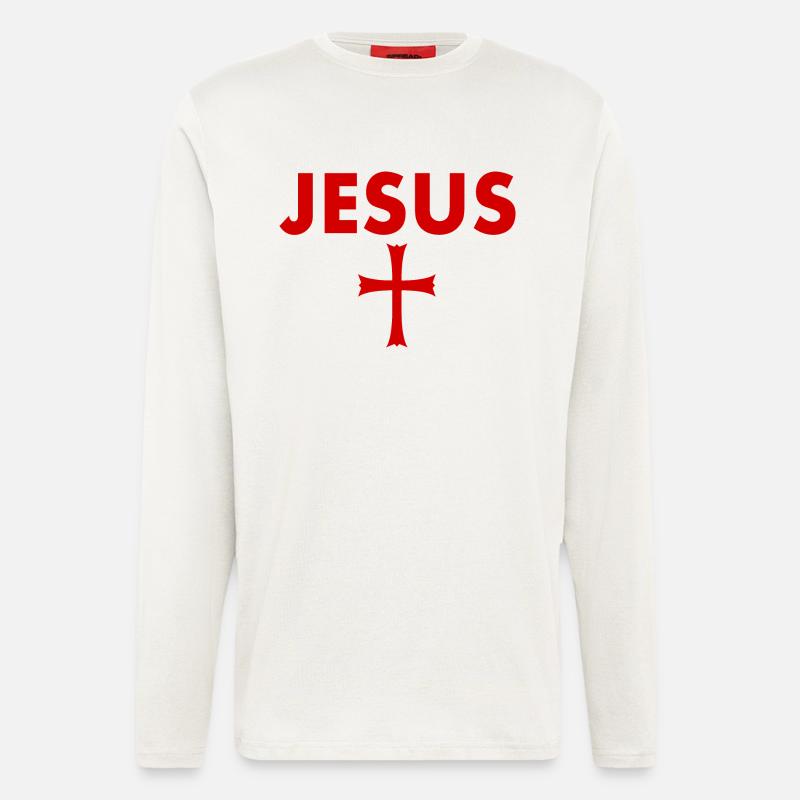 Jesus Cross - Longsleeve - made by SPREAD  - OFF WHITE