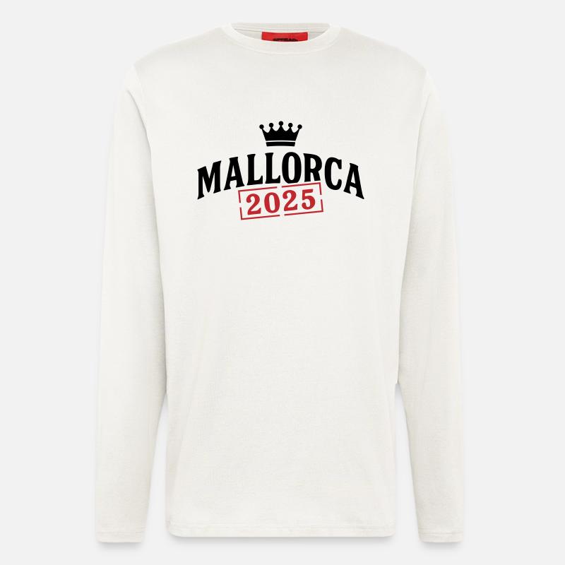 Mallorca 2025 Krone - Langarmshirt - made by SPREAD  - OFF WHITE