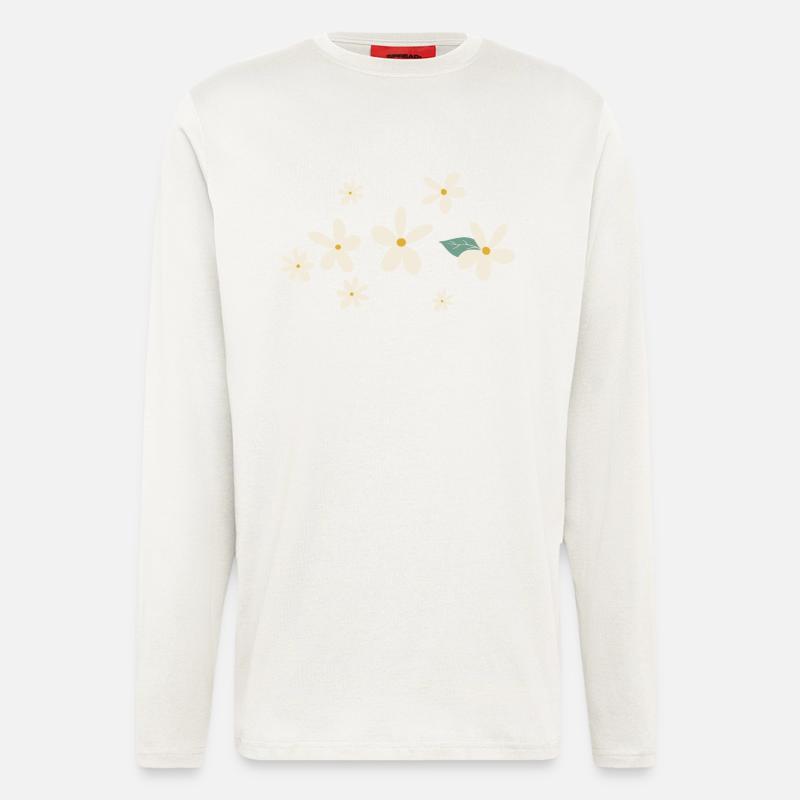 Blumen Gänseblümchen Geschenkidee - Langarmshirt - made by SPREAD  - OFF WHITE