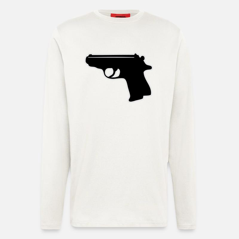 007 PPK with contour - Longsleeve - made by SPREAD  - OFF WHITE