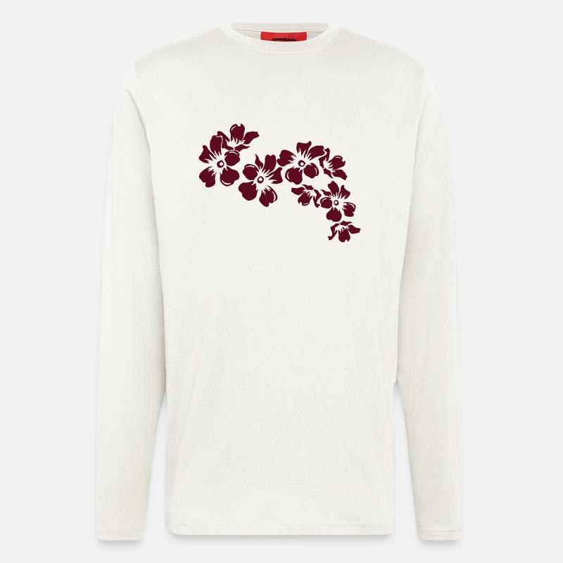 blumen - Langarmshirt - made by SPREAD  - OFF WHITE